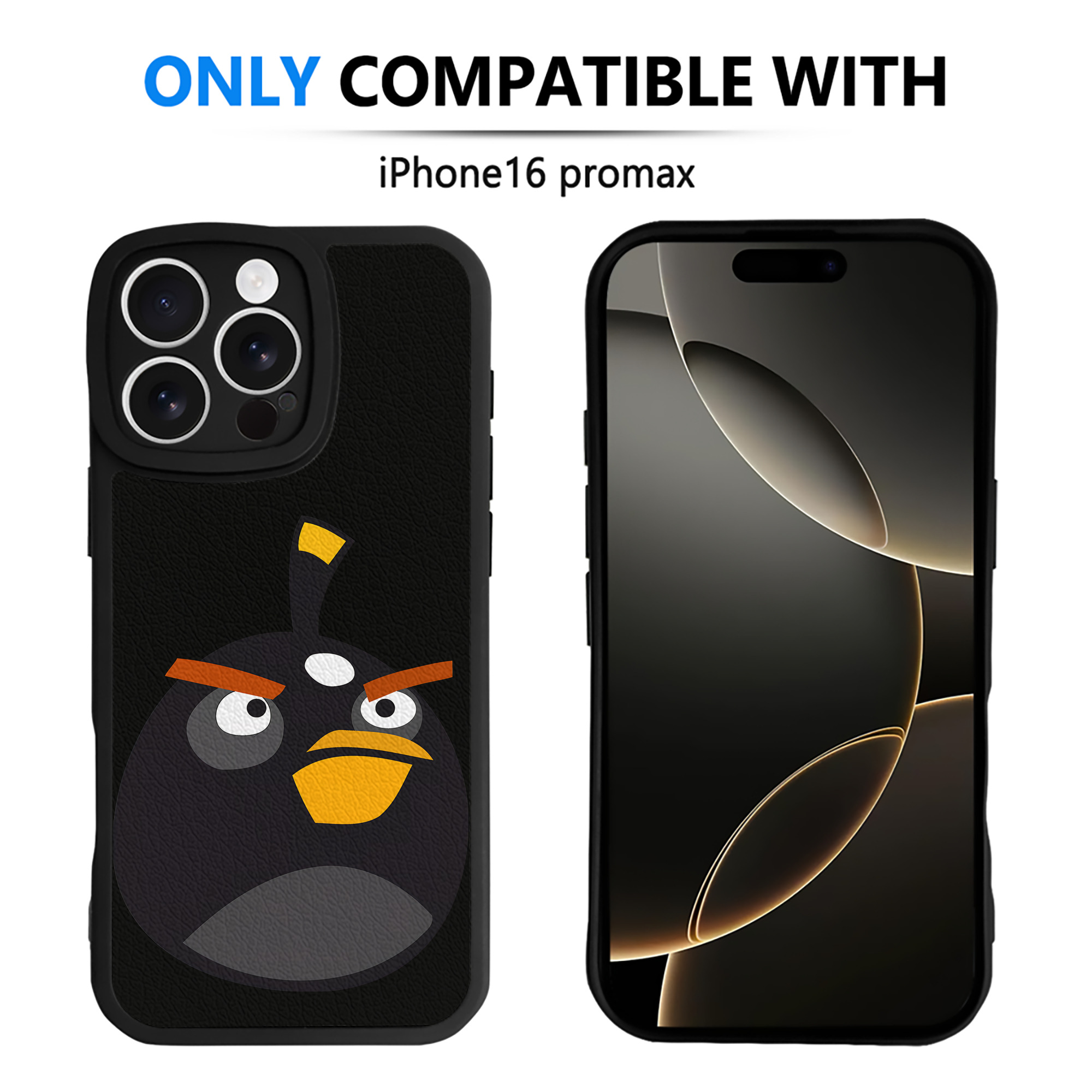 （画像用） Angry Birds アングリーバード 【iPhone 16シリーズ対応】シリコンスマホケース（レザー調） 材質：シリコン